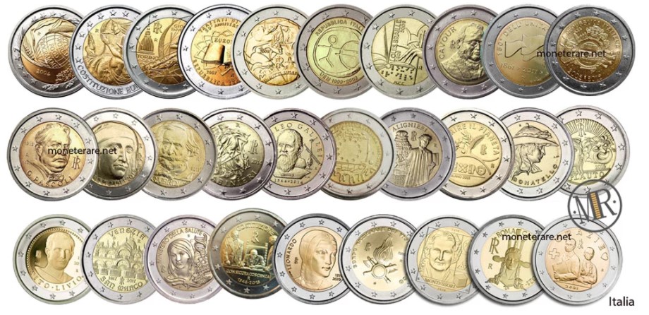2 Euro Italy Commemorative Coins