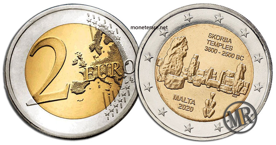 2 Euro Malta 2020 Coin - Temples of Skorba