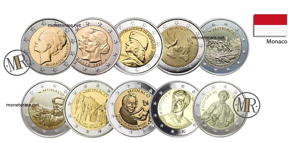 2 Euro Monaco Commemorative Coins
