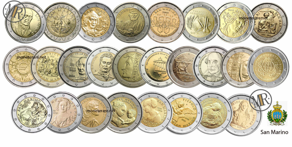 2 Euro Commemorative Coins San Marino