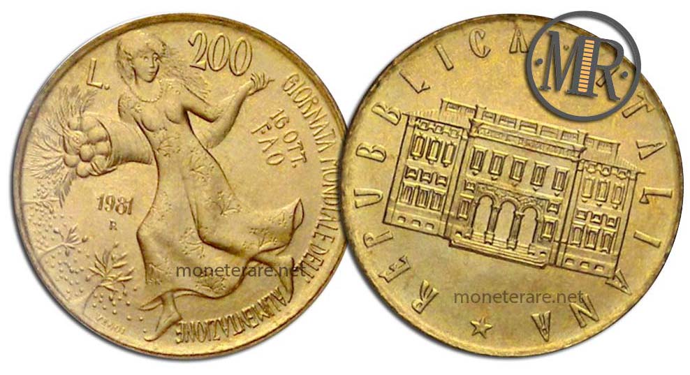 200 lire 1981 Alimentazione