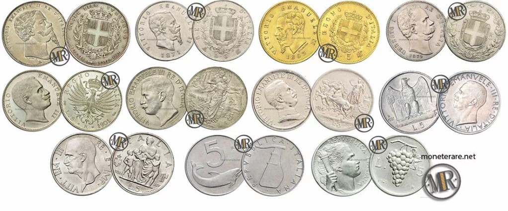 5 lire coins italian value