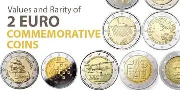 2 euro commemorative coins catalogue with values