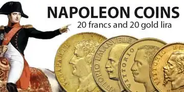 napoleon coins like gold 20 francs and gold italian lira rare coins